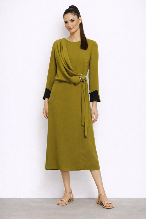 FEVER Midi Boy Yeşil Elbise 16018