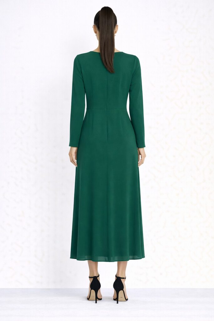 FEVER Uzun Kol Elbise16033 - ZÜMRÜT