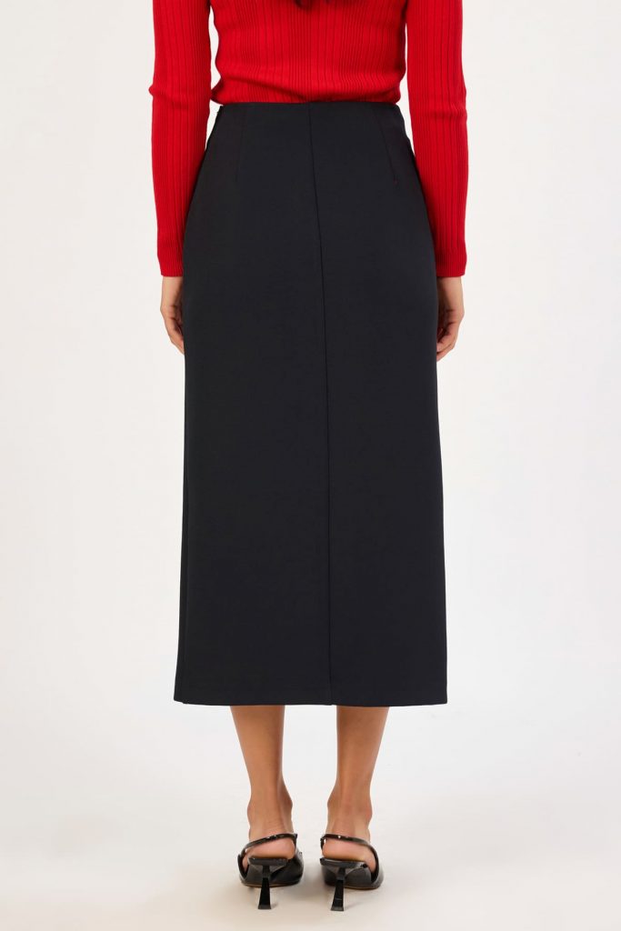 FEVER Yırtmaç ve Fermuar Detaylı Likralı Etek 13007