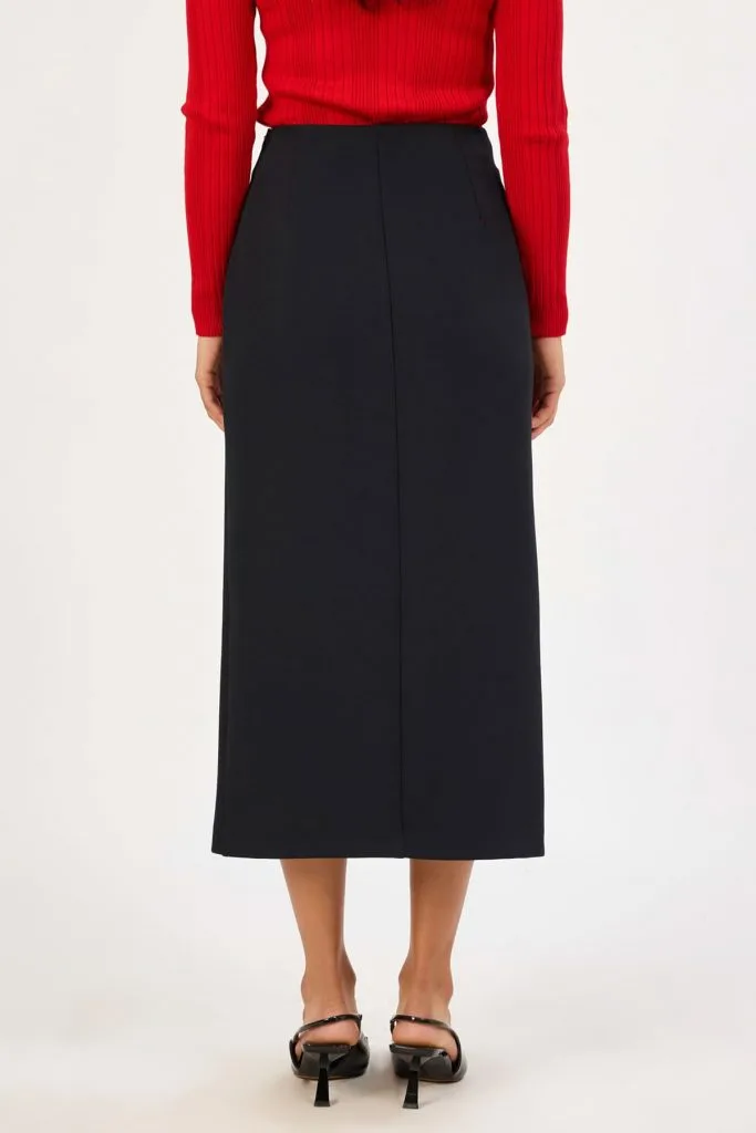 FEVER Yırtmaç ve Fermuar Detaylı Likralı Etek 13007