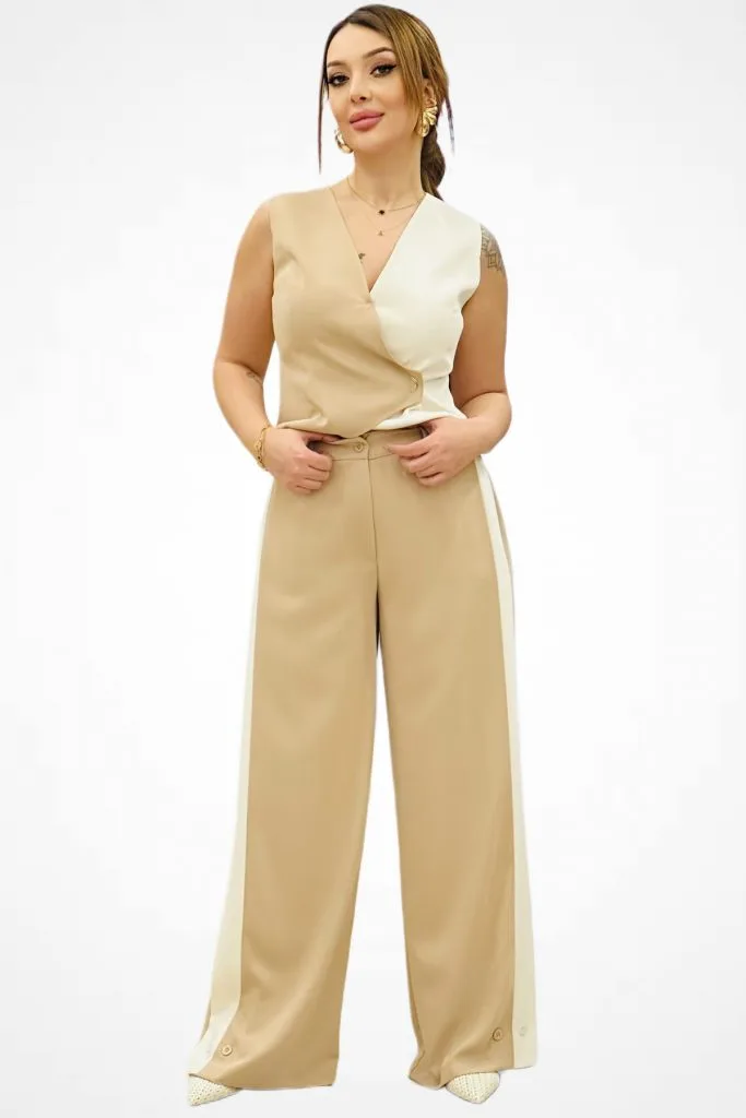 FEVER Yan Şeritli Pantolon 12015 - camel