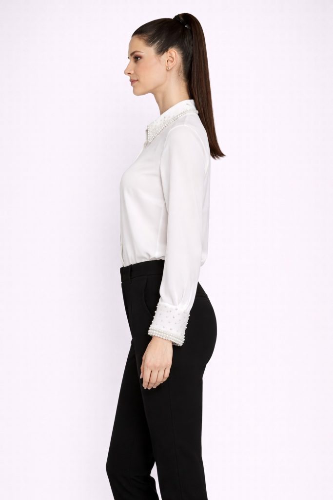 FİMKA Taş Detaylı Gömlek 30037 - EKRU