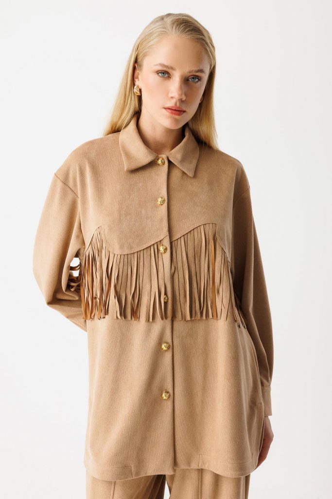 GHİSA Püskül Detaylı Süet Takım 4119