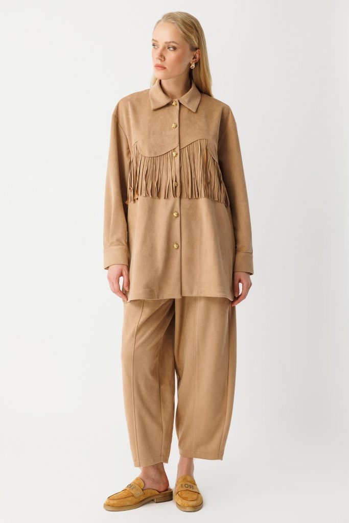 GHİSA Püskül Detaylı Süet Takım 4119