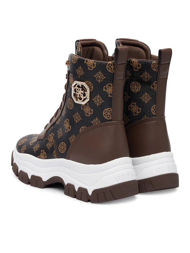 GUESS Elbina Hakiki Deri Sneaker Bot FLFBNZFAL12 - kahve