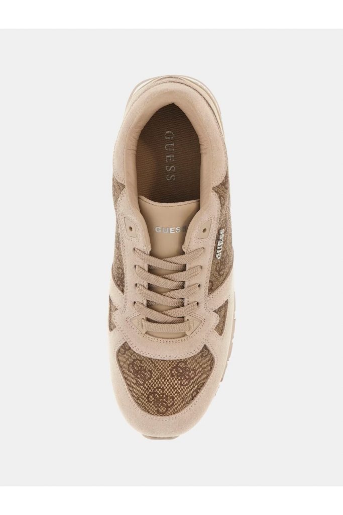 GUESS  Tresa Deri Karışımlı Spor Ayakkabısı FMTTREELL12 - bej-kahve