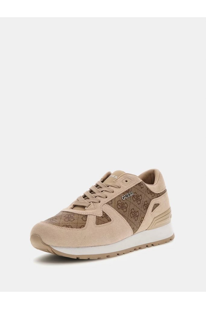 GUESS  Tresa Deri Karışımlı Spor Ayakkabısı FMTTREELL12 - bej-kahve