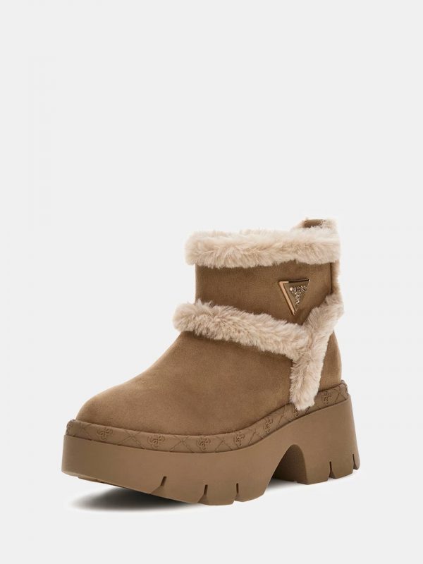 GUESS Bridgete yapay kürk detaylı bot FLFBRDESU10