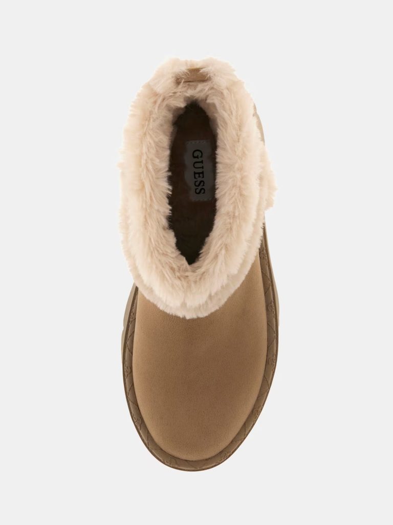 GUESS Bridgete yapay kürk detaylı bot FLFBRDESU10 - naturel