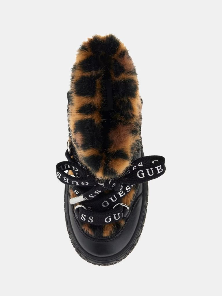 GUESS Unessa Yapay Kürk Detaylı Bot FLFUEKFUR10 - leopar