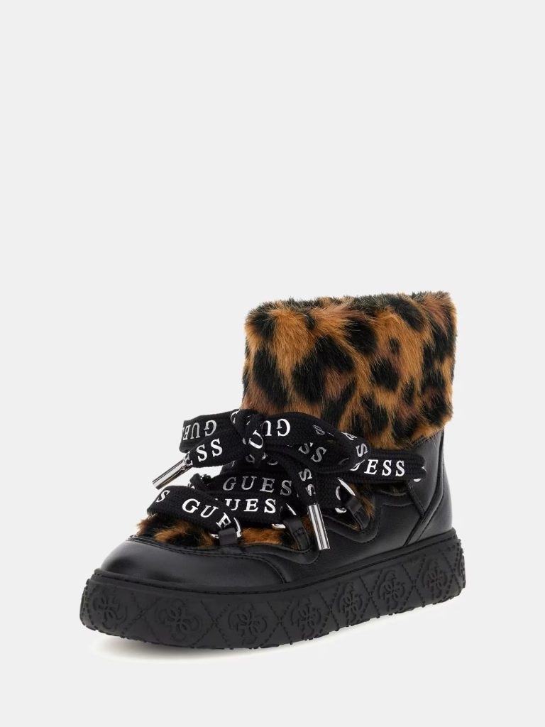 GUESS Unessa Yapay Kürk Detaylı Bot FLFUEKFUR10 - leopar