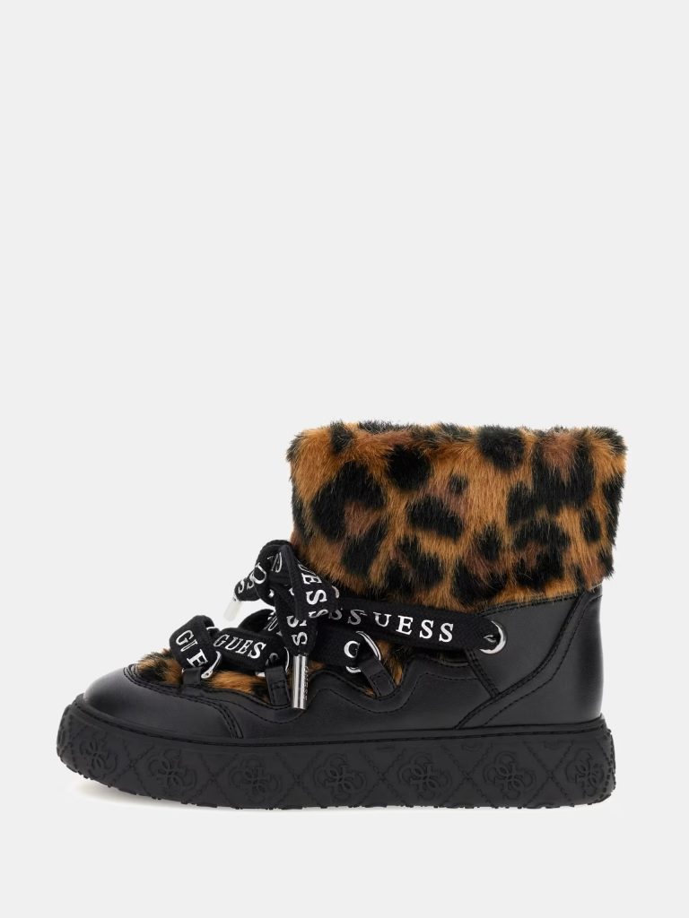 GUESS Unessa Yapay Kürk Detaylı Bot FLFUEKFUR10 - leopar