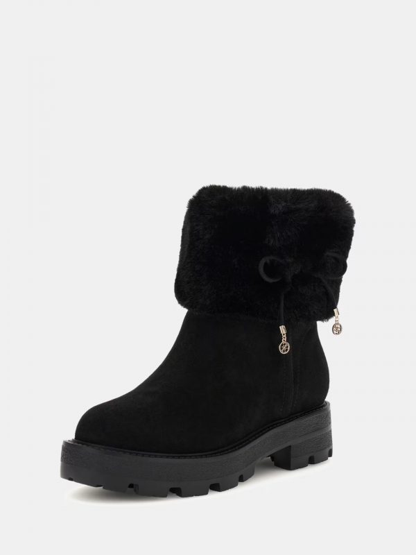 GUESS Yaneli yapay kürk detaylı bot FLFYANESU10