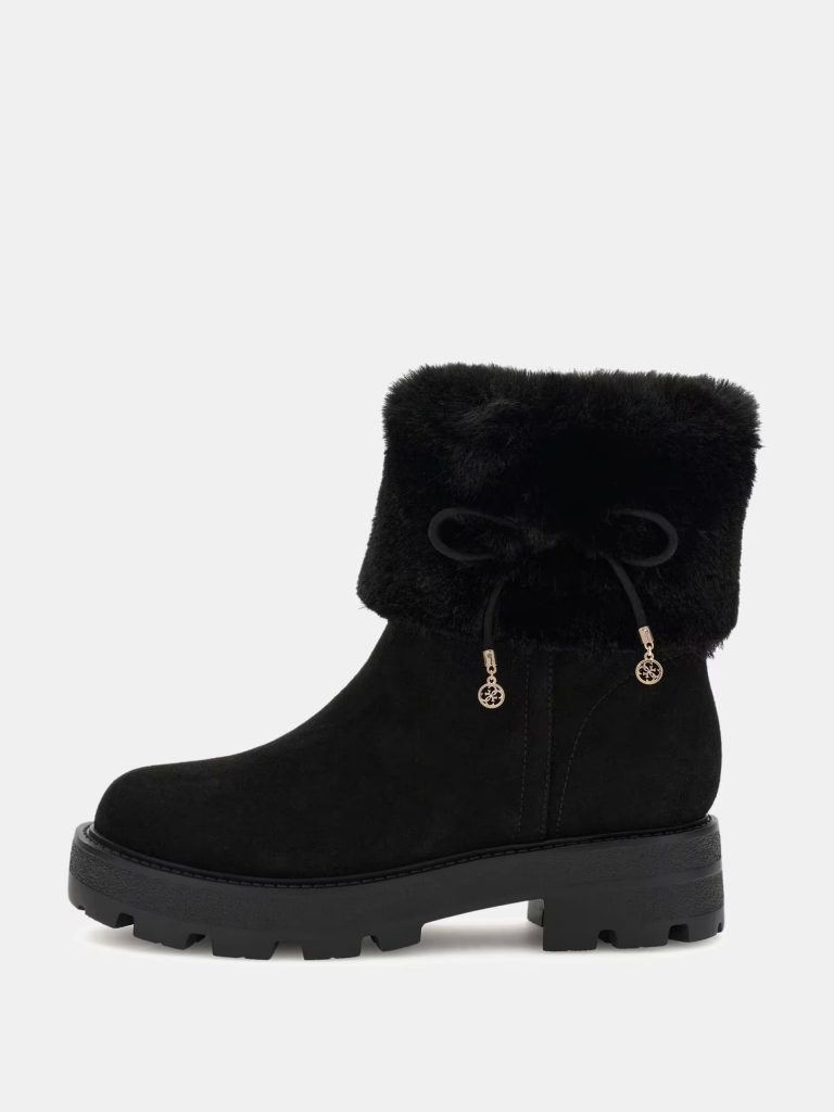 GUESS Yaneli yapay kürk detaylı bot FLFYANESU10 - Siyah