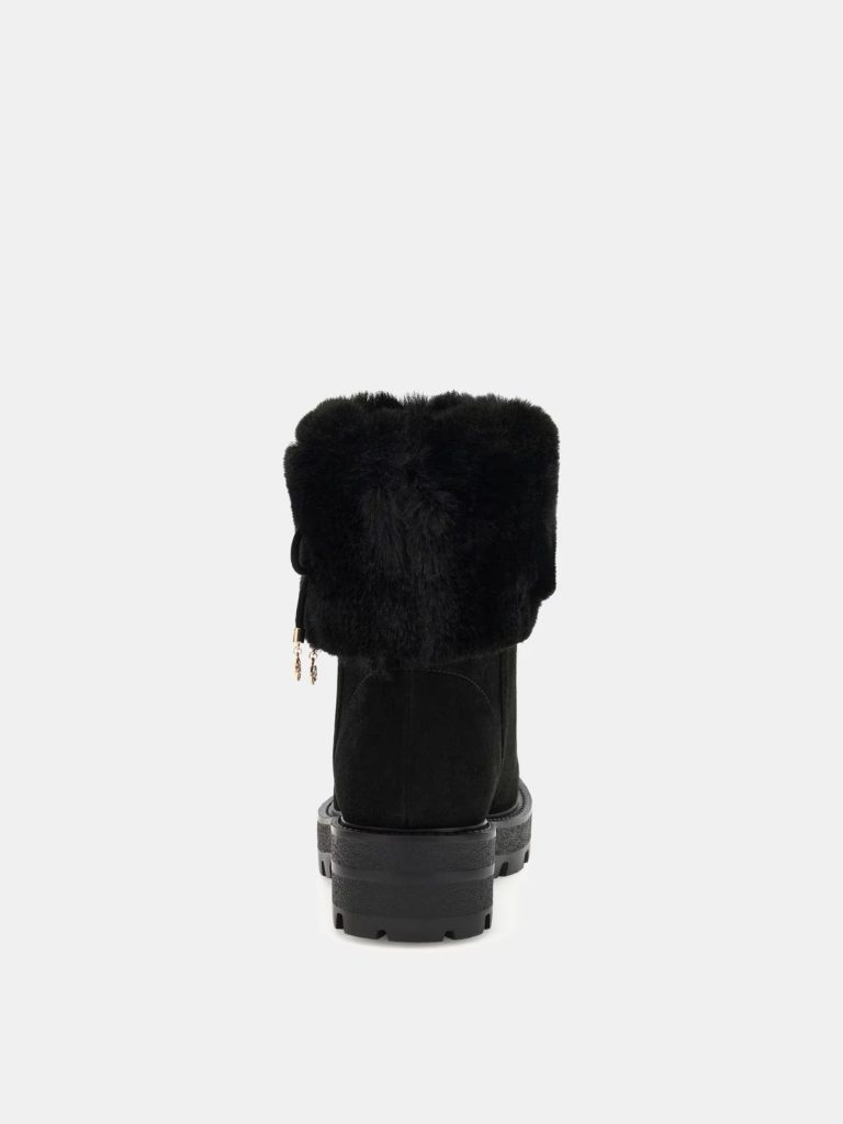 GUESS Yaneli yapay kürk detaylı bot FLFYANESU10 - Siyah