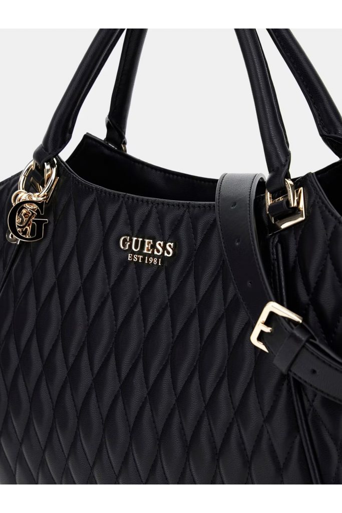 GUESS Kapitone Alışveriş Çantası HWQG8122220 - Siyah
