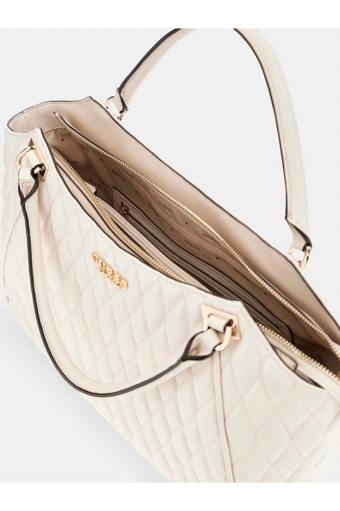 GUESS Kapitone Alışveriş Çantası HWQG8122220 - EKRU