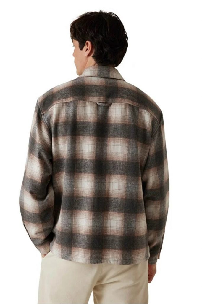 GUESS  Erkek Ekose Desenli Çift Cepli Relaxed Fit Gömlek M5BH31W2012