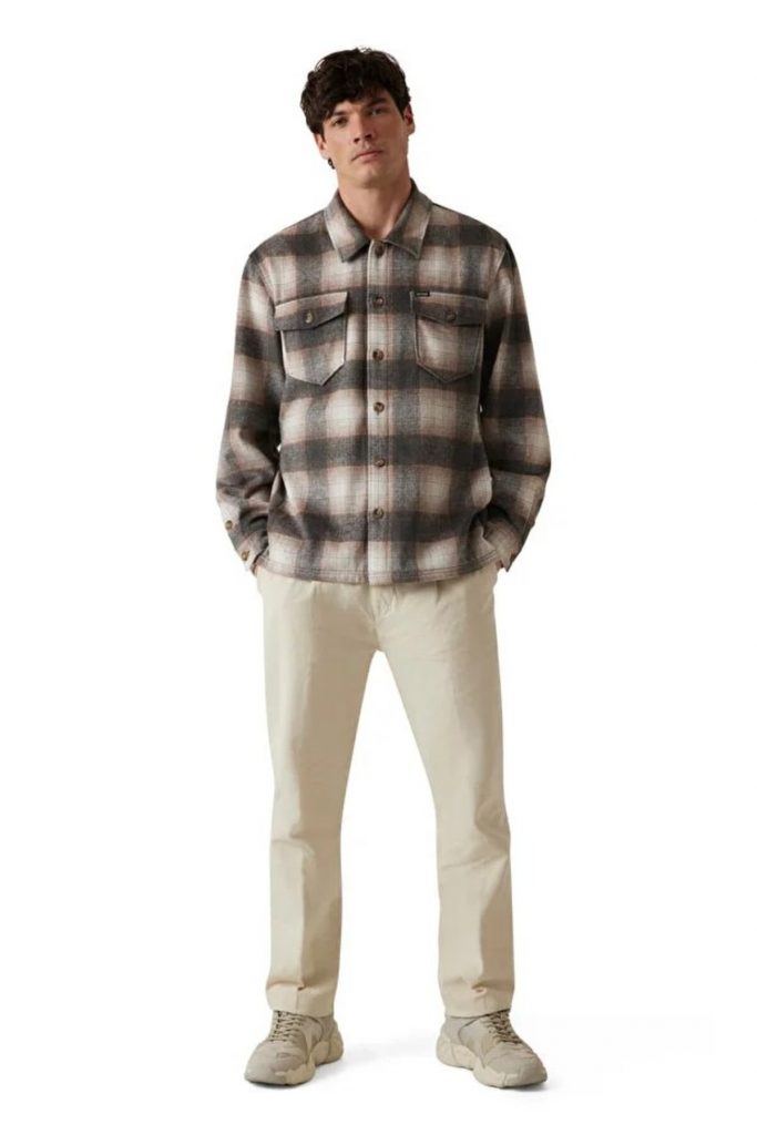 GUESS  Erkek Ekose Desenli Çift Cepli Relaxed Fit Gömlek M5BH31W2012