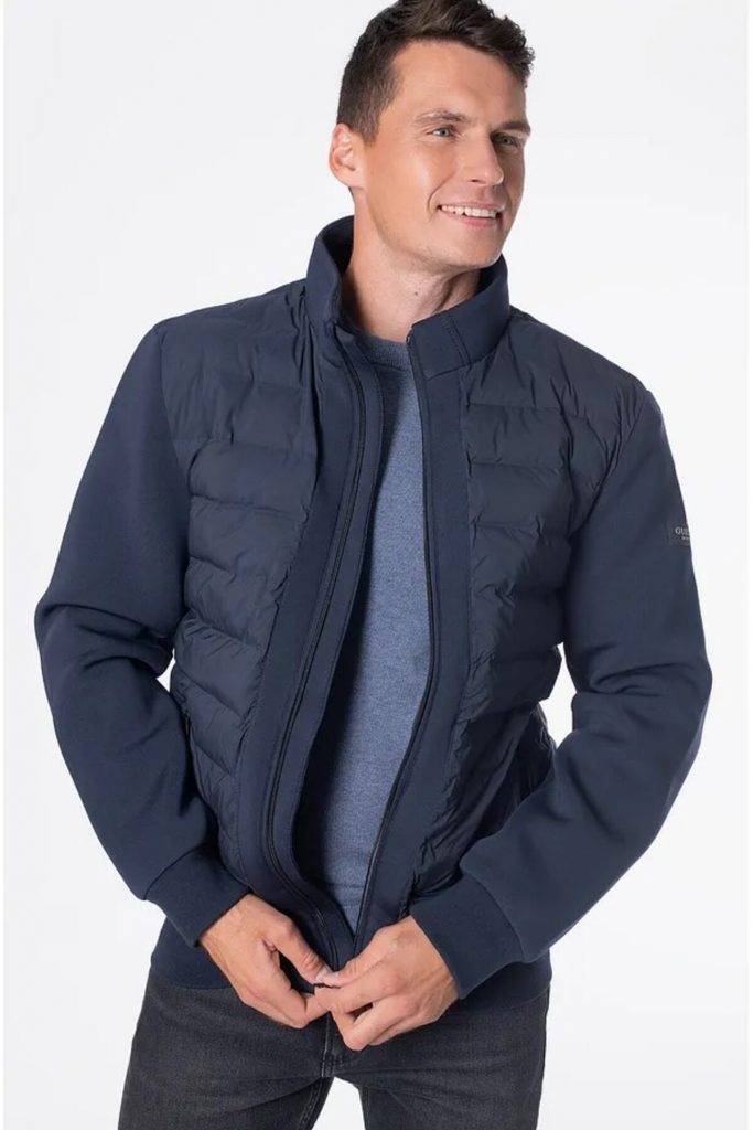 GUESS Yan Kol Logolu Teknik Stretch Scuba Şişme Mont  M4YL37WG9U2