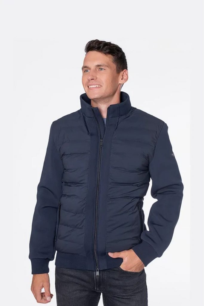 GUESS Yan Kol Logolu Teknik Stretch Scuba Şişme Mont  M4YL37WG9U2