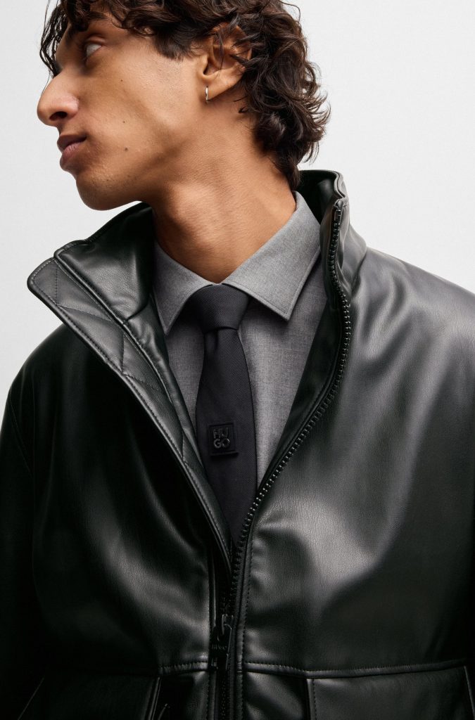 GUESS Üst üste Logolu Suni Deri Ceket M5YL10WHEH0