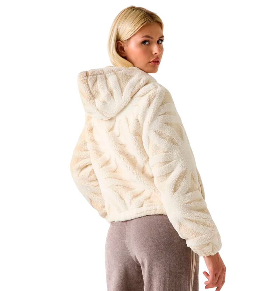 GUESS Jacquard Kadın Aktif Bomber Ceket V5BL09W0120 - Beyaz