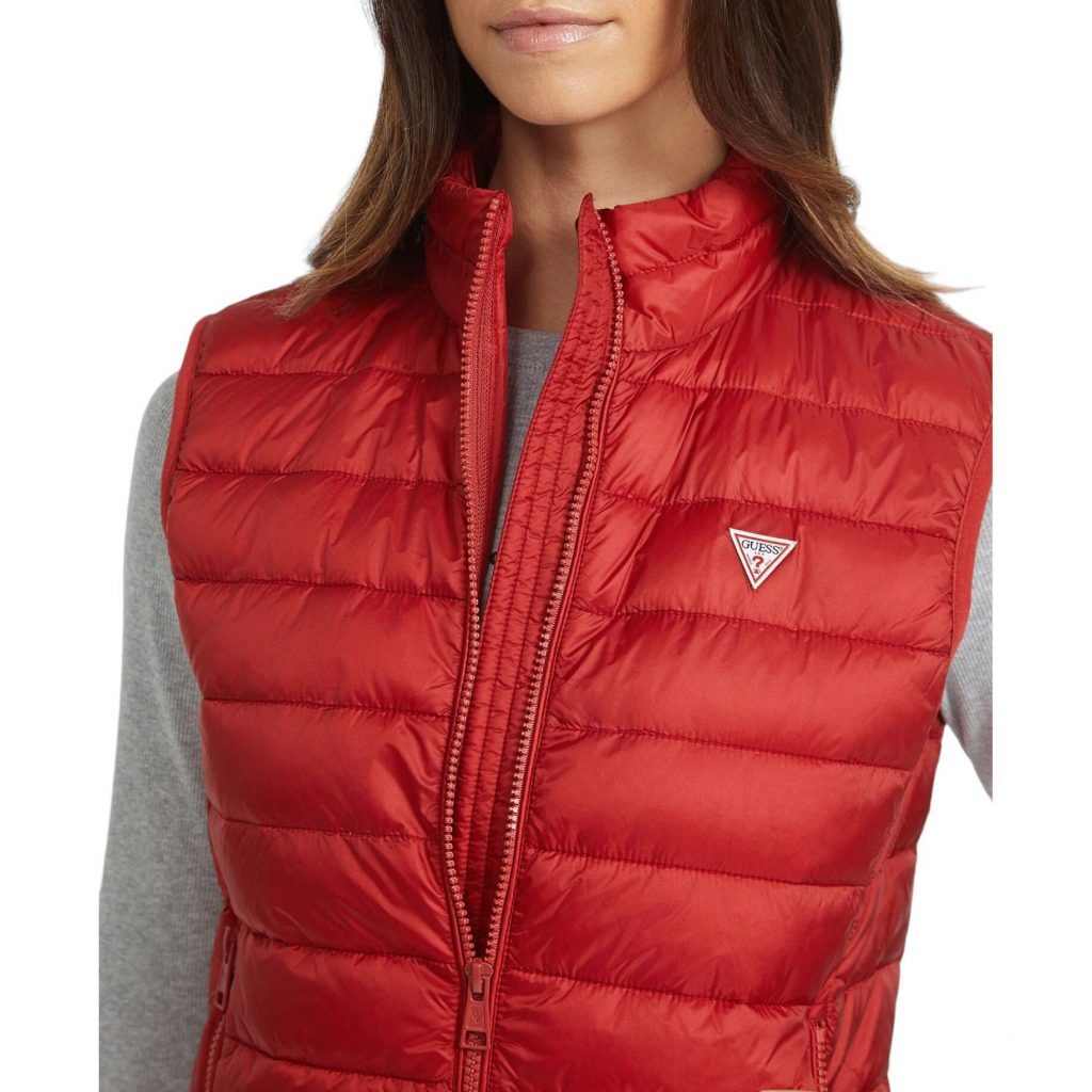 GUESS Üçgen Logolu Naylon Şişme Yelek  W4YN11WG922