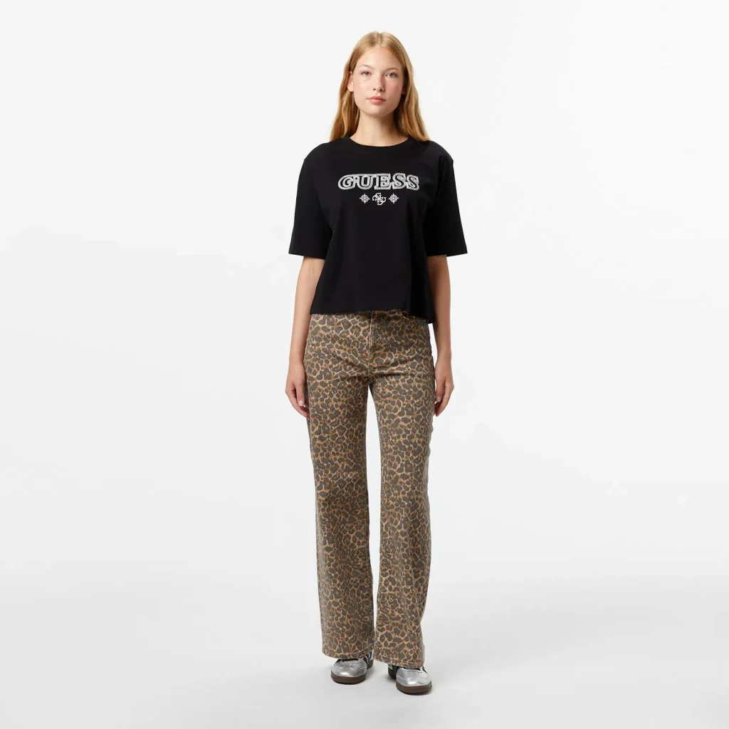 GUESS  Mirage Relaxed Fit Kadın Renkli Pantolon W5YA1AWHFP2