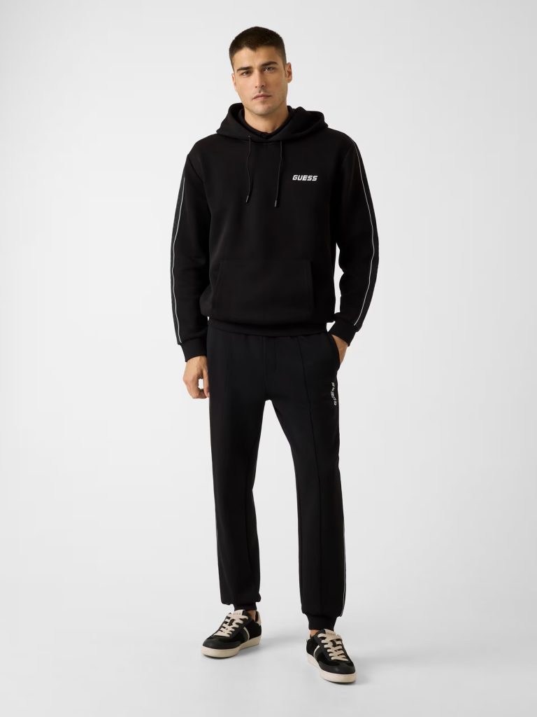 GUESS Yan logo detaylı jogger pantolon Z2YB09KB3P2 - Siyah