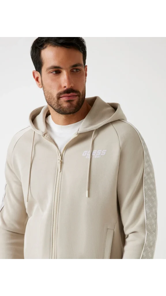 GUESSFinlo Erkek Aktif Eşofman Üstü  Z5BQ12KB3P2 - BEJ