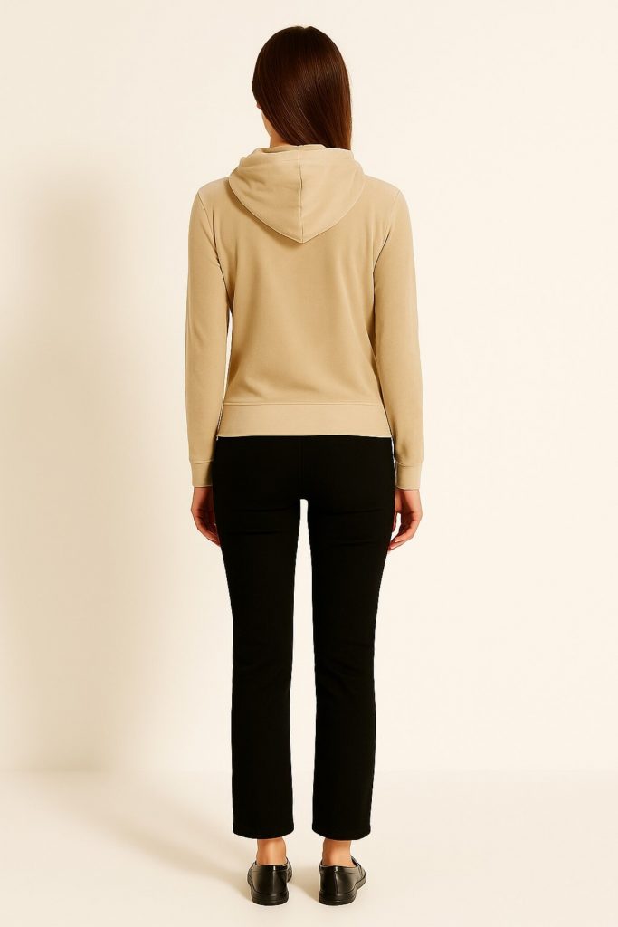 GUESS Yapay elmas taşlı logolu sweatshirt V4RQ25K0232 - BEJ