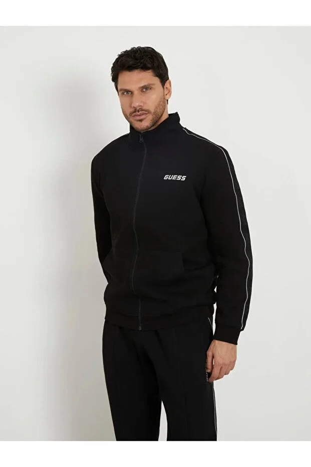 GUESS Yan logo sweatshirt Z2YQ10KB3P2 - Siyah