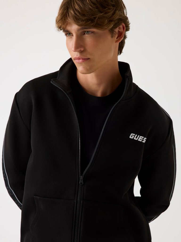 GUESS Yan Logo Sweatshirt Z2YQ10KB3P2 - Siyah