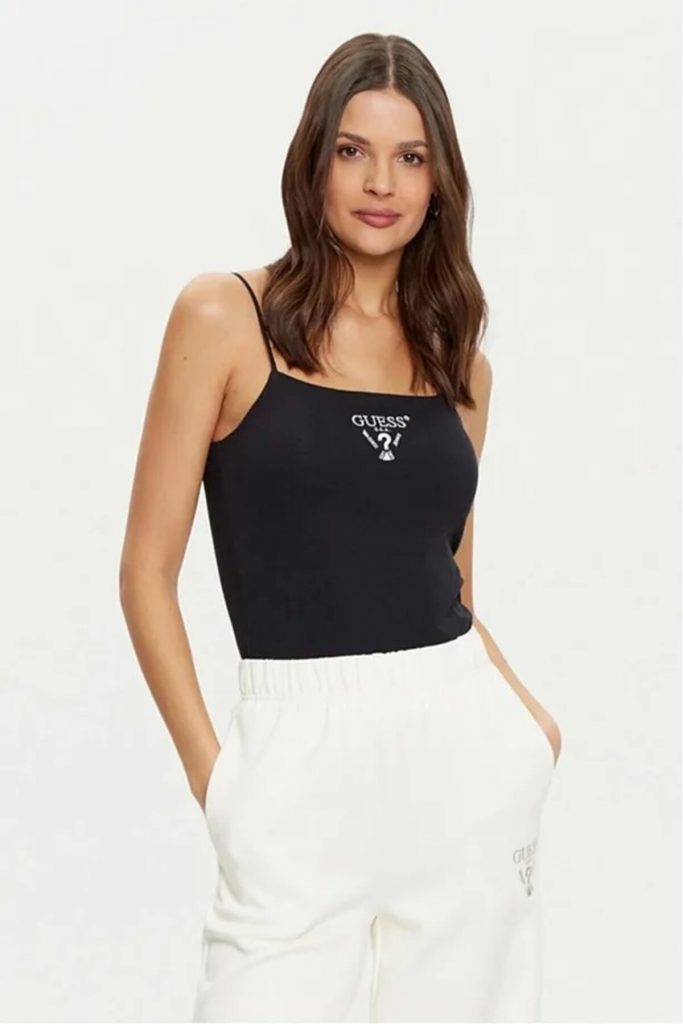 GUESS Logolu Colette Tank Top Kadın Askılı Crop T-shirt  V5RP08KCOA2
