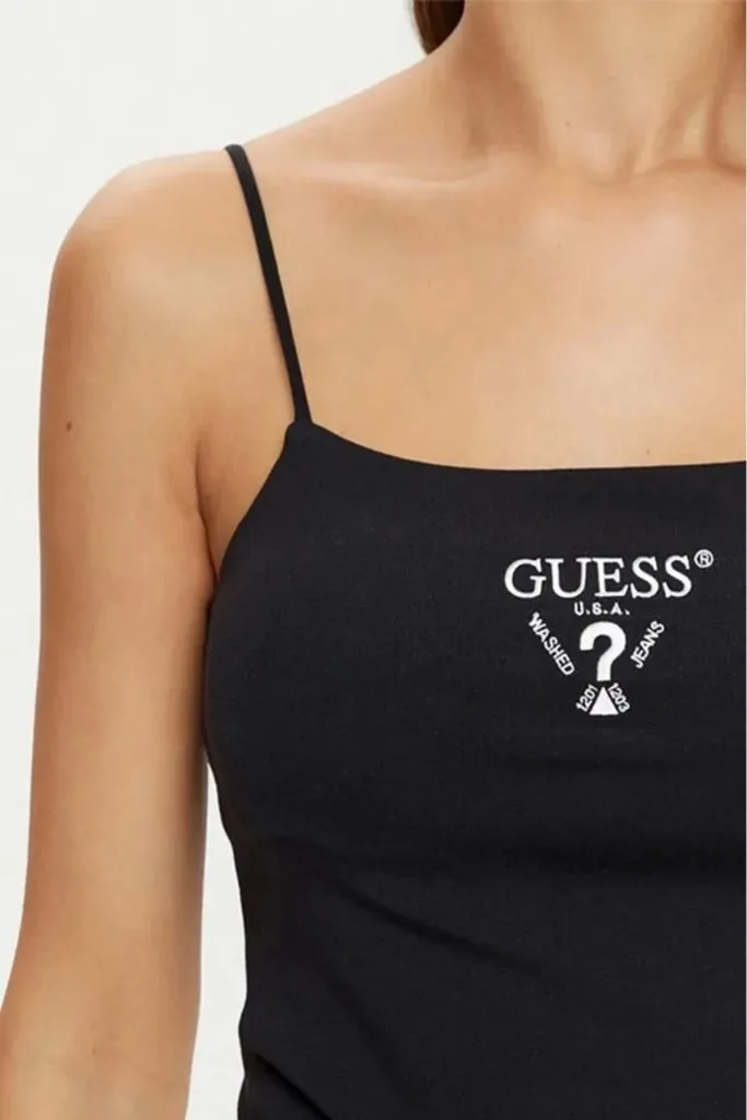 GUESS Logolu Colette Tank Top Kadın Askılı Crop T-shirt  V5RP08KCOA2
