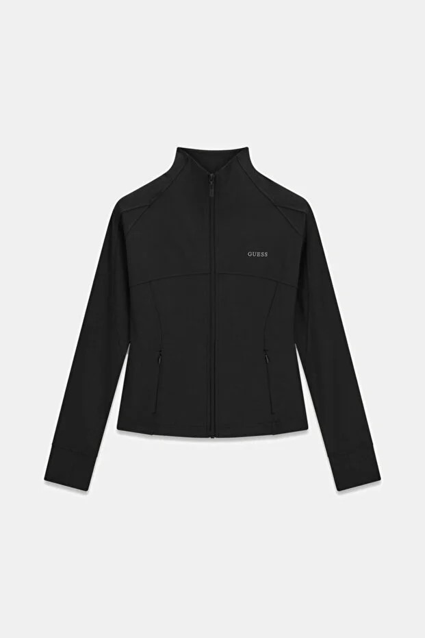 Guess Margot Uzun Kollu Fermuarlı Aktif Kadın Sweatshırt V6RP15KD952 - Siyah