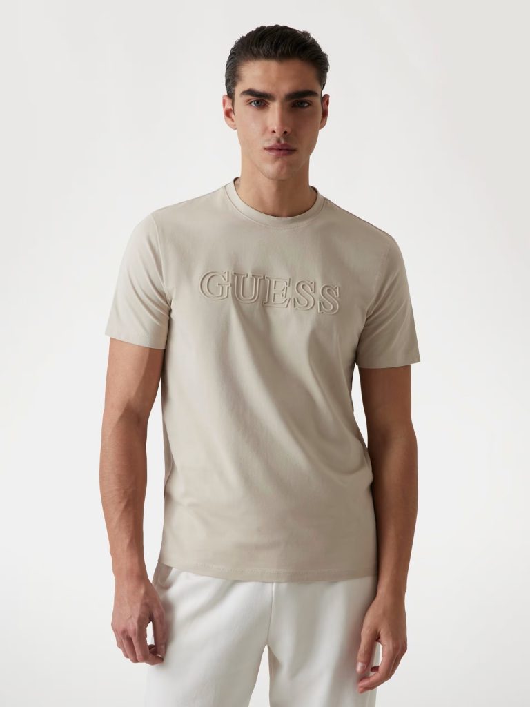 GUESS Baskılı Logolu T-Shirt Z2YI11J1314 - BEJ