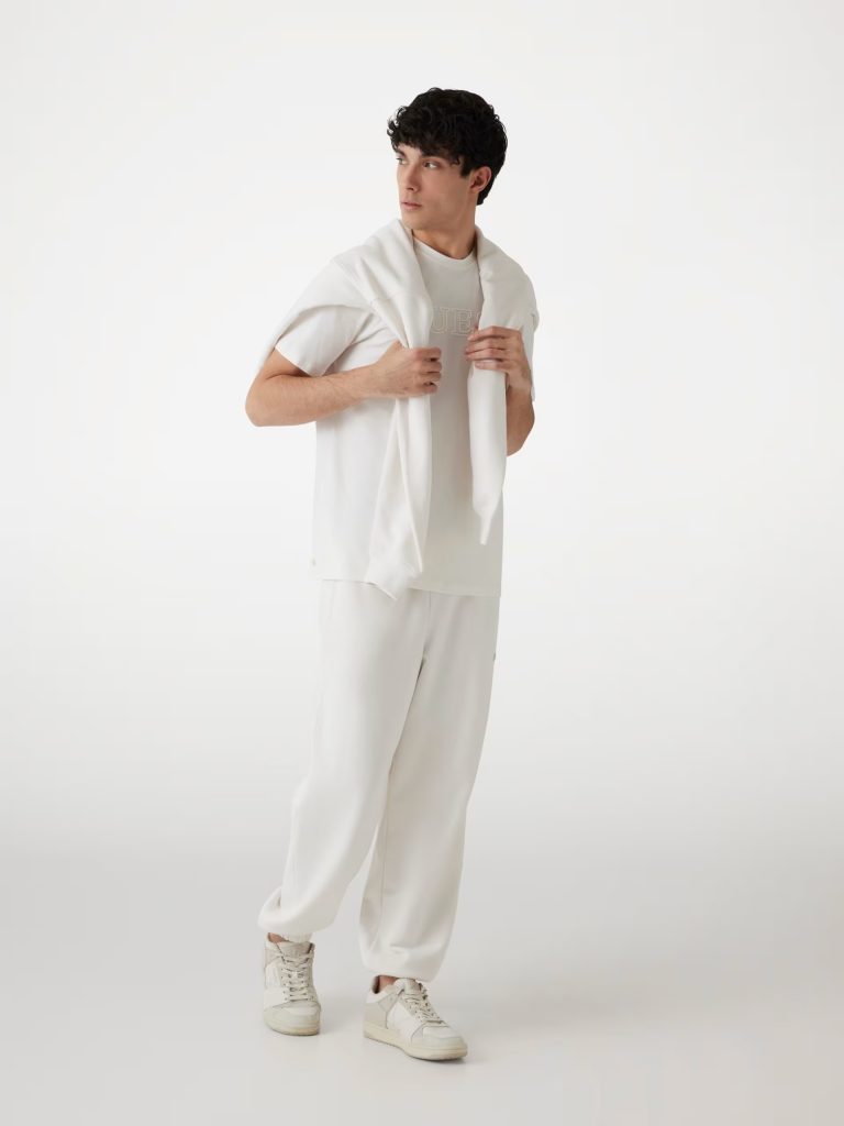 GUESS Baskılı Logolu T-Shirt Z2YI11J1314 - KREM