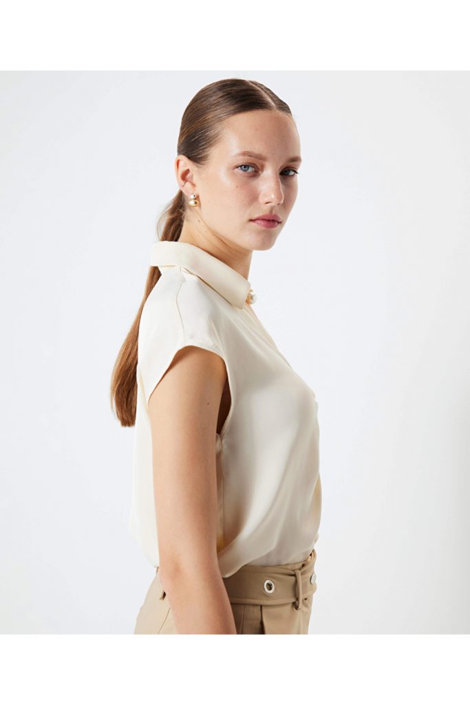 İPEKYOL Suni incili bluz 06108