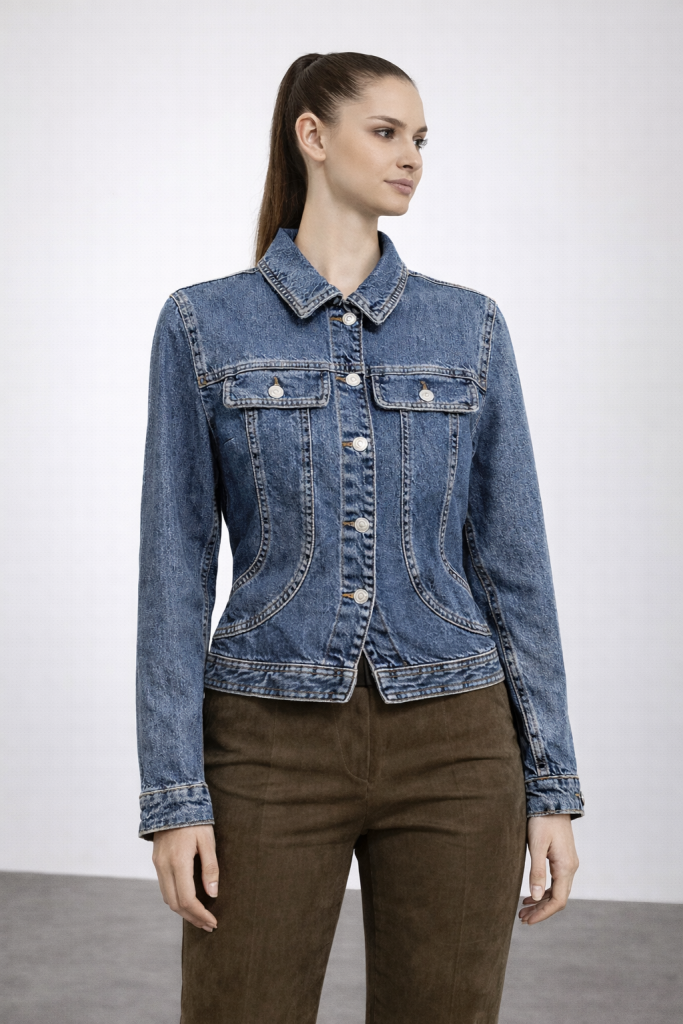 İPEKYOL Kot Ceket 05067 - İNDİGO