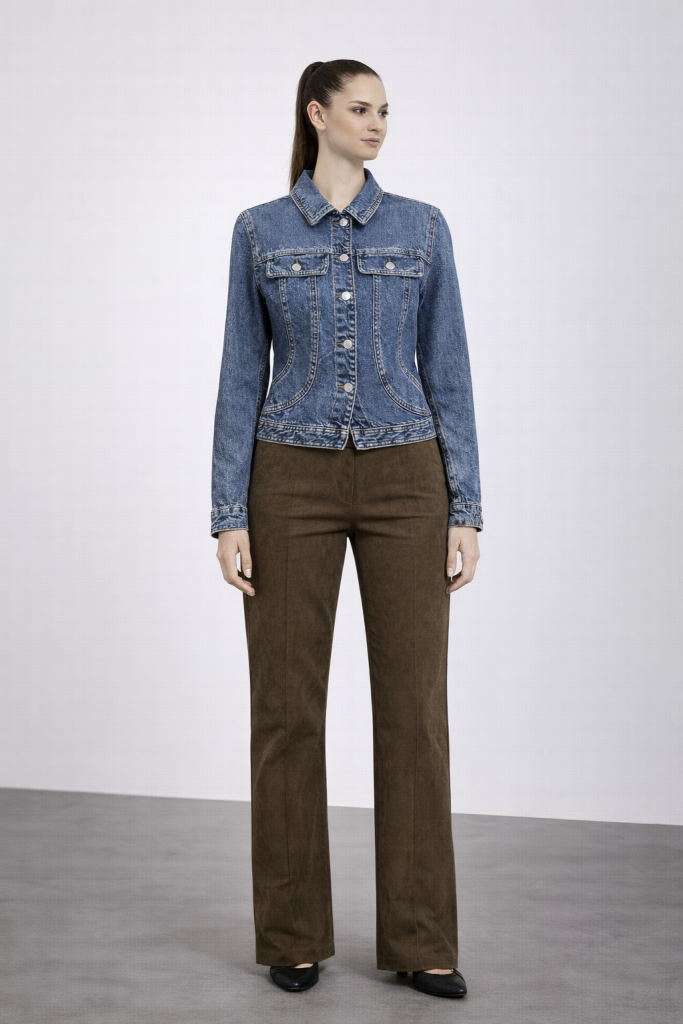 İPEKYOL Kot Ceket 05067 - İNDİGO