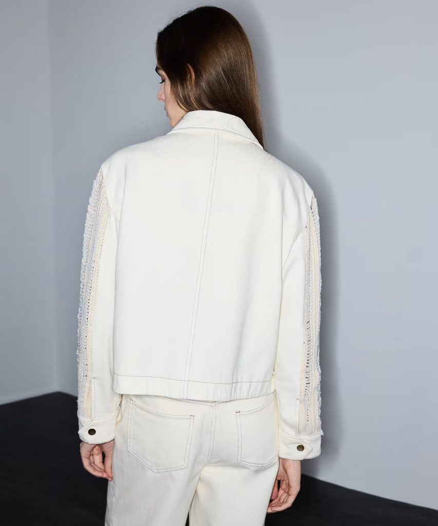 İPEKYOL Suni inci aksesuarlı kroşe mix ceket IS1260005062