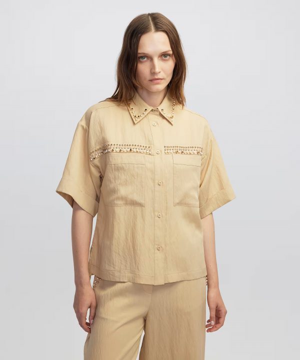 İPEKYOL Karma aksesuarlı gömlek ceket IW6250005043