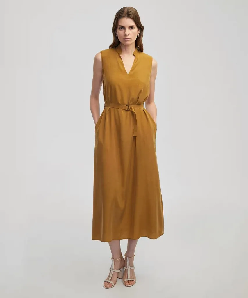 İPEKYOL Kuşaklı Midi Elbise IS1250002434