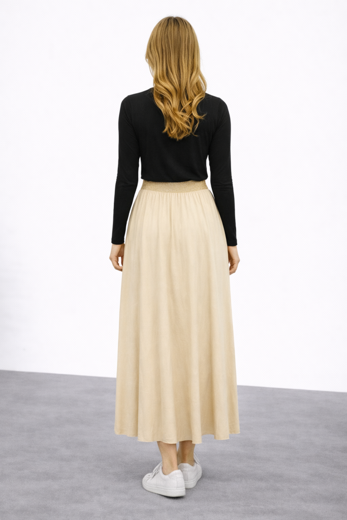 İPEKYOL Düz Viskon Etek IS1250004125 - ALTIN