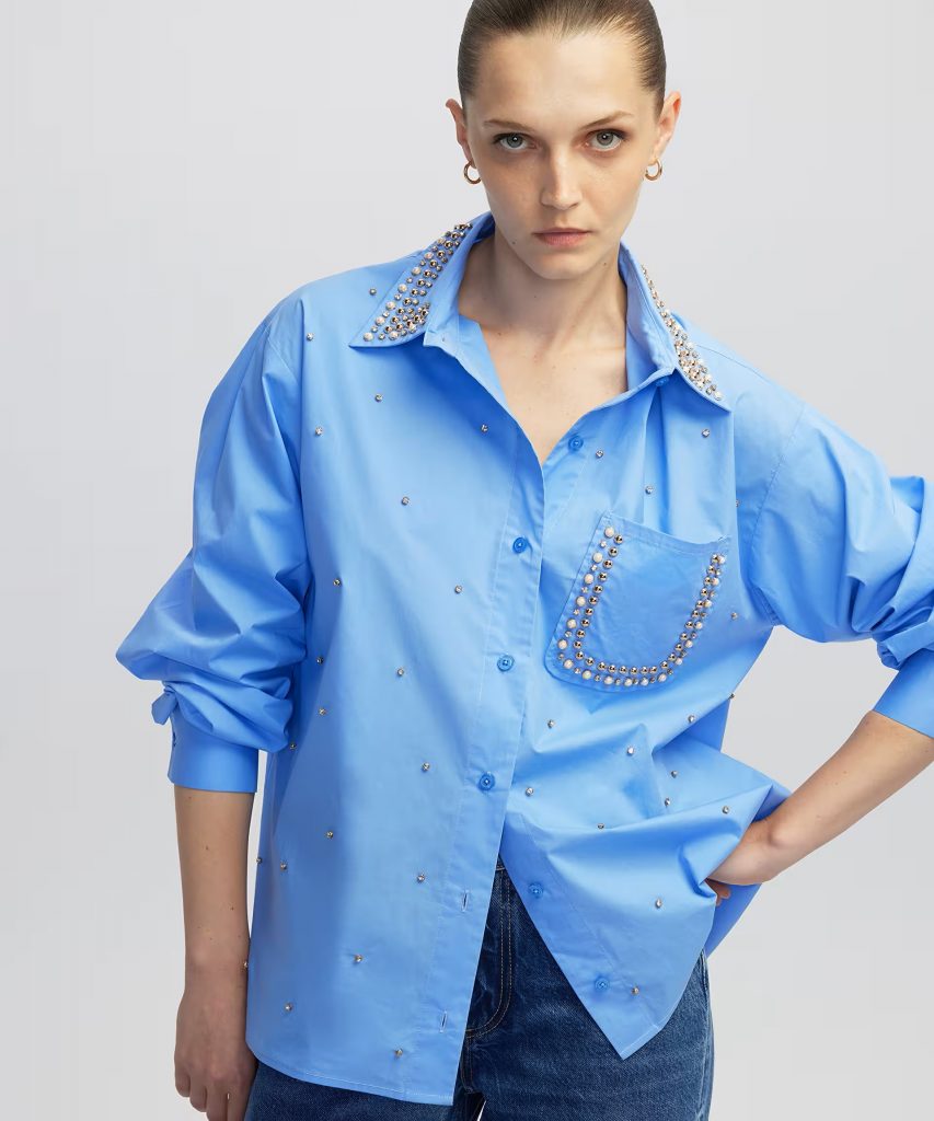 İPEKYOL Karma aksesuarlı gömlek IW6250025098