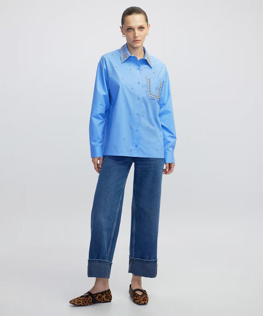 İPEKYOL Karma aksesuarlı gömlek IW6250025098