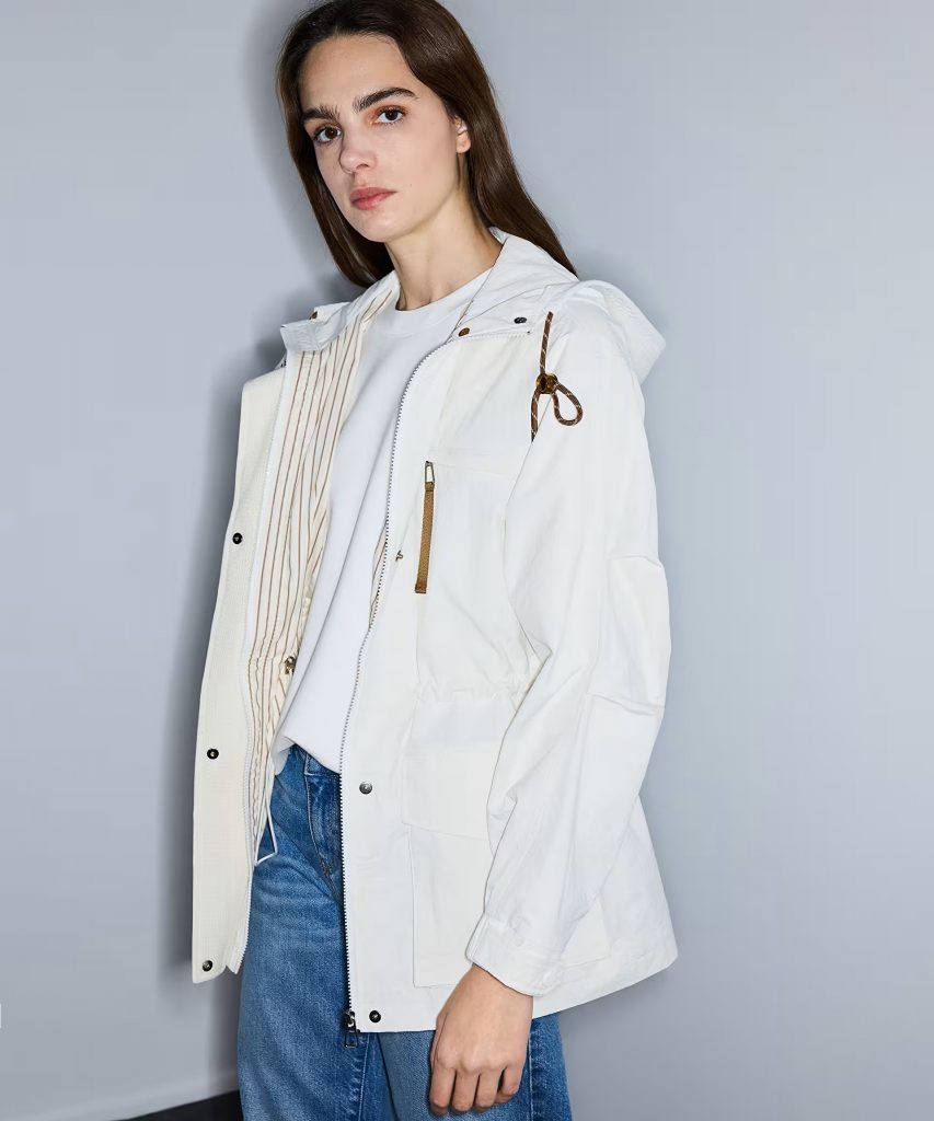 İPEKYOL Ayarlanabilir bel teknik kumaş mont IS1260012031 - EKRU