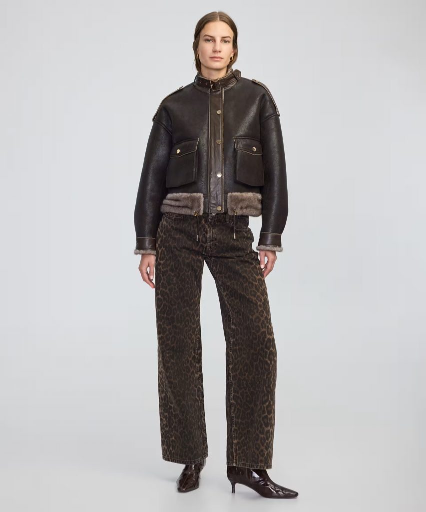 İPEKYOL Zincir Biyeli Suni Kürk Ve Deri Mix Mont IW6250012089